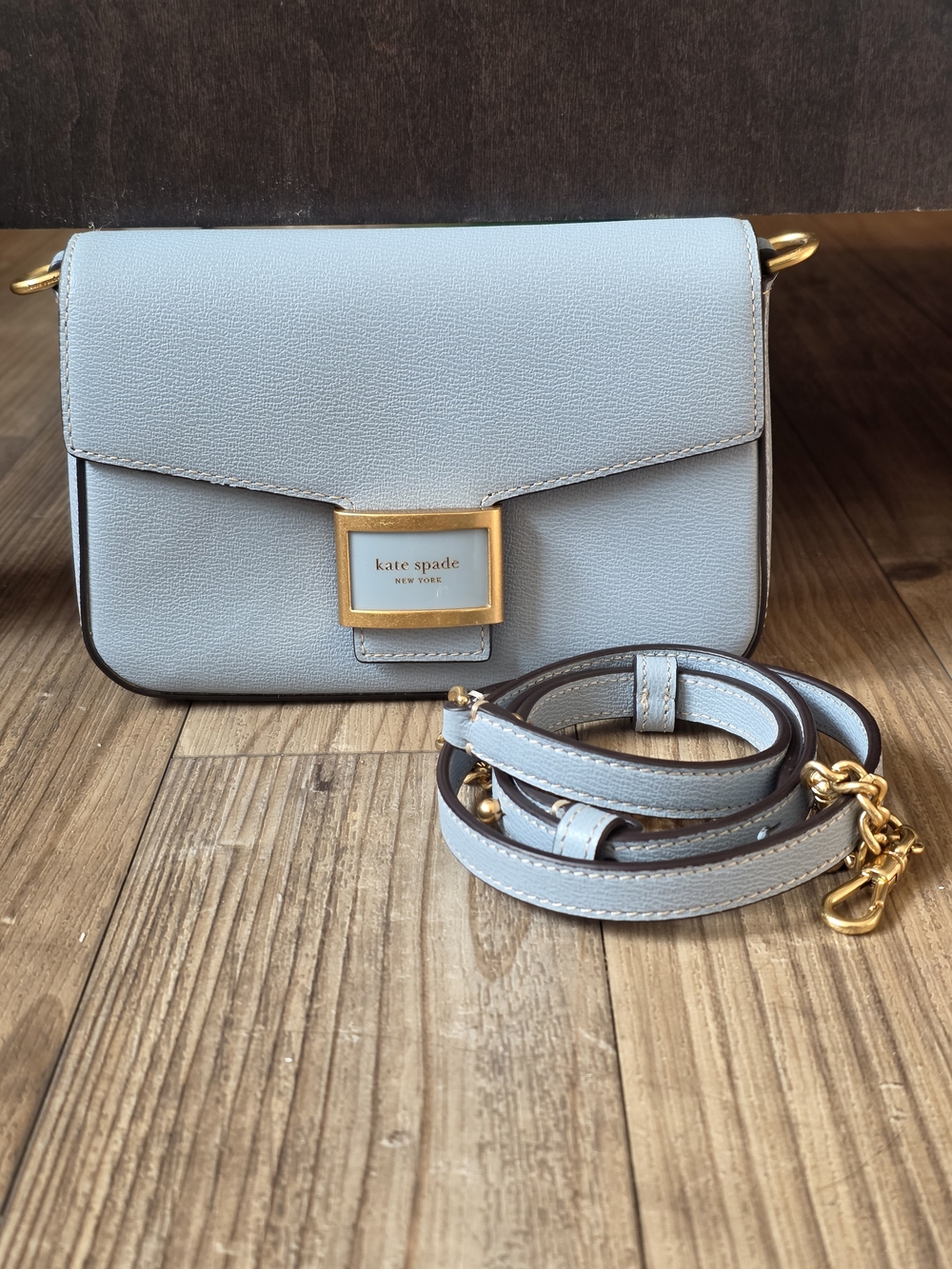 Kate Spade Katy Medium Leather Shoulder Bag in Ocean Beach
